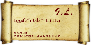 Igyártó Lilla névjegykártya